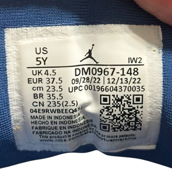 Nike Air‎ Jordan 3 Retro Washington Wizards White Blue DM0967-148 Youth Size 5Y - Picture 8 of 13